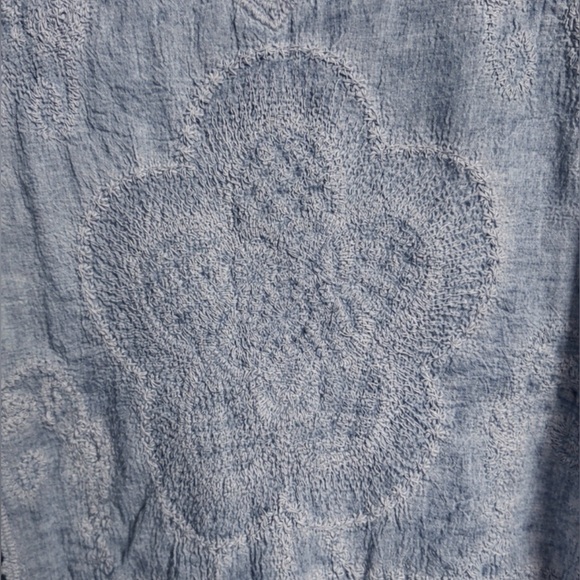 Kindred Anthropologie Slate Blue-Grey Lace Kimono-Style Blouse~ Size Medium. - Picture 9 of 12